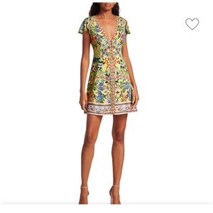 Alice + Olivia Hadley Multicolor Floral Mini Dress
